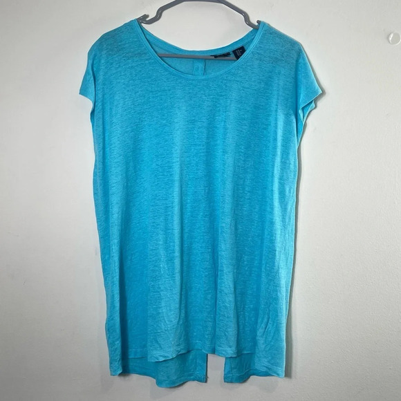 Tahari 100% Linen Sleeveless Tunic Top Size Medium - Picture 1 of 5